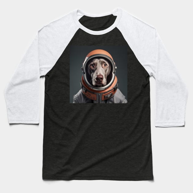 Astro Dog - Weimaraner Baseball T-Shirt by Merchgard